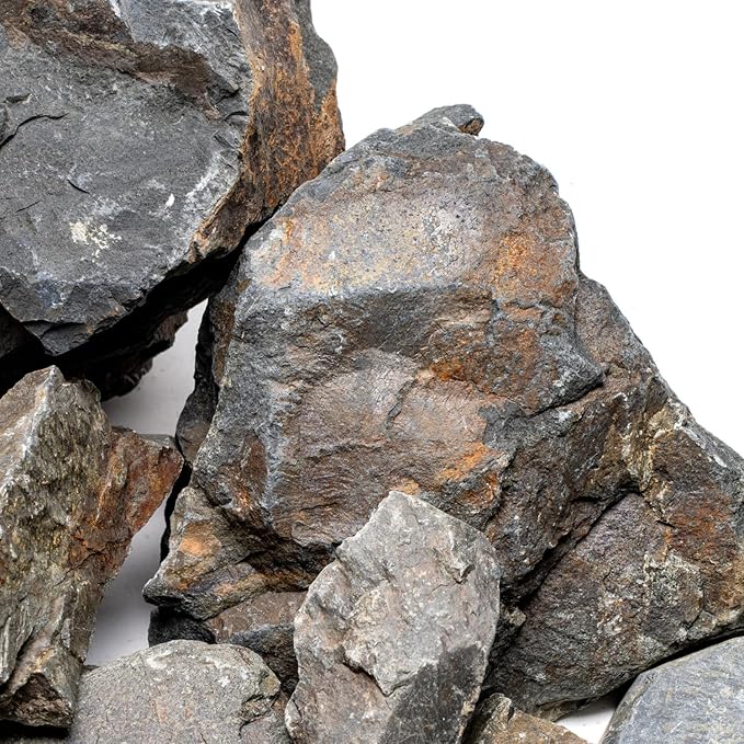 SubstrateSource Natural Stone for Aquarium, Terrarium, Paludarium, Reptile Enclosures - Set of Decorative Rocks for Landcapes, Aquascaping, Fish Tank Decor (Ancient Stone, 20 Pounds)