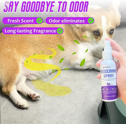 Dog Potty Training Spray & Dog Deodorant Spray, Assisted Puppy Potty Trainingï¼_liminate Dog Urine Odor, (3.38 Fl Oz Spray Set)