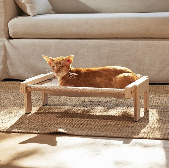 FUKUMARU Cat Window Perch, Transformable Cat Hammock for Windowsill and Floor, Cats Window Bed for Large Cats and Kittens, Reinforced Wood and Metal Frame, Easy to Adjust & Assemble Pet Pech Beds