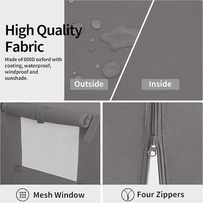 Easy-Going Dog Crate Cover 42 Inch Dog Kennel Cover for Dog, Cage Covers for Dog Crates Fit (42" L x28 Wx30 H) Grey