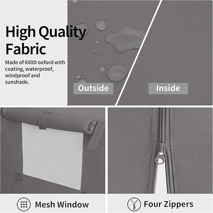 Easy-Going Dog Crate Cover 54 Inch Dog Kennel Cover for Dog, Cage Covers for Dog Crates Fit (54" L x37 W x 45" H) Grey