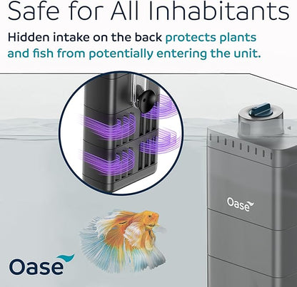 OASE EcoFlow 60 Internal Aquarium Filter, for Freshwater and Saltwater Tanks Up to 15 Gallons, Quiet, Customizable Water Flow, Multi-Stage Filtration