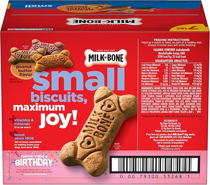 Milk-Bone Peanut Butter Flavor Naturally & Artificially Flavored Dog Biscuits - Crunchy Dog Treats - 7 Pounds (Packaging Design May Vary)