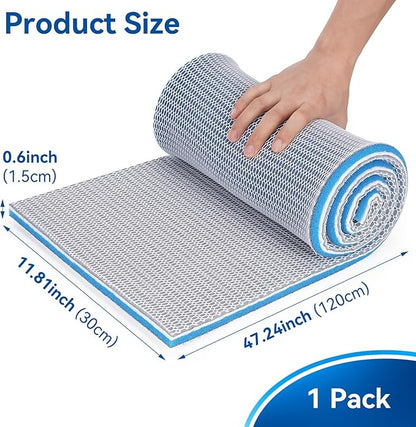 Aquarium Filter Media Sponge Pad, Multi-Layer Foam Filter Floss for Fish Tank Filters Accessories (47.24"x11.81"x0.6")