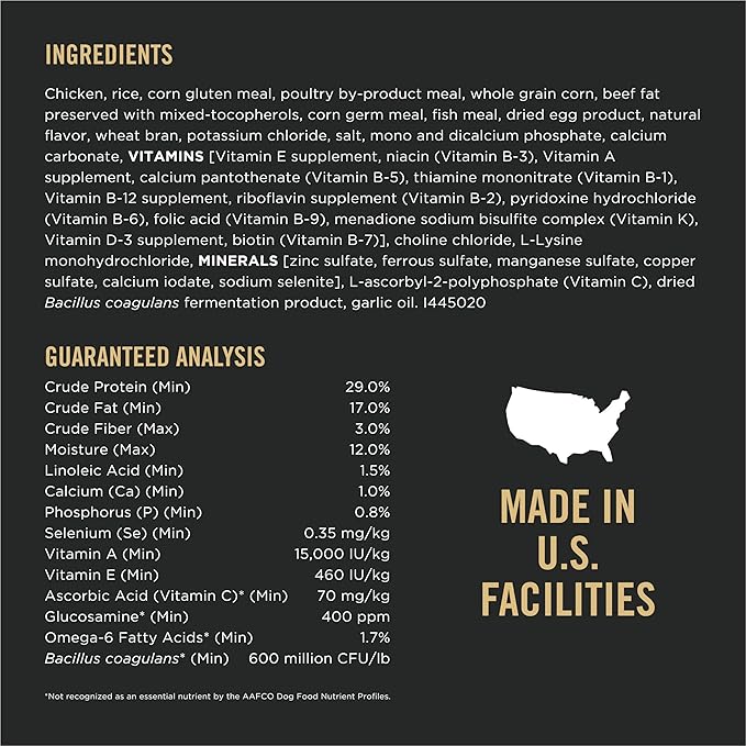 Purina Pro Plan Small Breed Dry Dog Food Chicken and Rice Formula With Guaranteed Live Probiotics - 18 lb. Bag