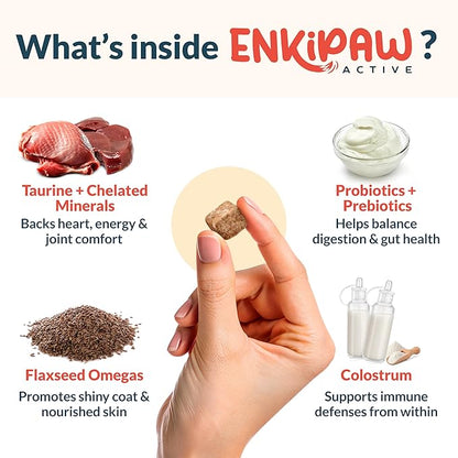 9-in-1 Senior Dog Multivitamin for Joints, Digestion & Immunity with Probiotics, Colostrum, Omegas, Taurine, Minerals –120 Tasty Duck Chews - Allergen Free - Made in USA