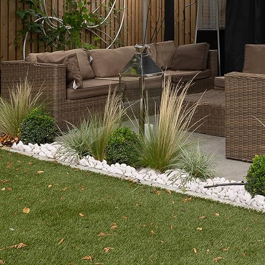 20Ib Snow White River Rock- Decorative Pebbles for Plants - River Rocks Outdoor Landscaping- 0.3"-0.8" inch Polished Stones for Aquarium, Home Decor,Garden Decor