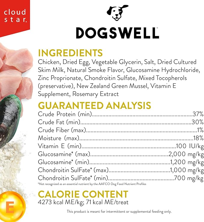 Dogswell Hip & Joint Grillers Dog Treats, Chicken, 24 Oz. Pouch