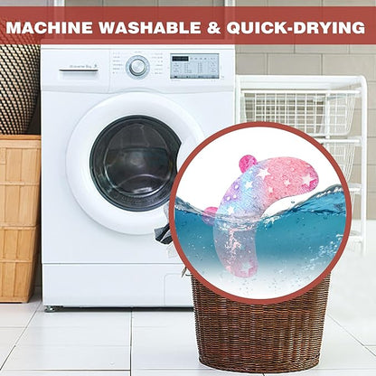 Dog Pillows for Small Dogs and Cats, Anxiety Relief Pillows for Dogs and Cats, U-Shape Pillow for Improving Pet Sleeping, Half-Count Soft Cat Pillow, Machine Washable (Pink)