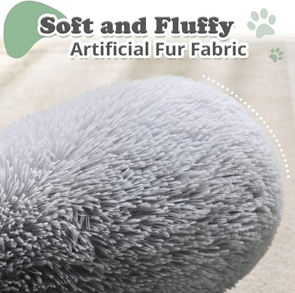 JOLLYVOGUE Dog Beds, Calming Large Dog Bed, Anti-Anxiety Dog Beds Large Sized Dog, Fluffy Donut Dog Bed, Cozy Dog Cat Cushion Bed for Medium Large Dogs (27"/30"/36")