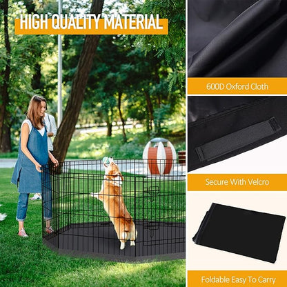 Dog Pen Pet Playpen Dog Fence Bottom Pad Indoor Foldable Metal Wire Exercise Puppy Play Yard Pet Enclosure Pad Outdoor (Only Bottom Pad, Playpen Not Included)