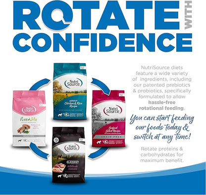 NutriSource Adult Dry Dog Food for Large Breeds, Chicken and Rice, 26LB