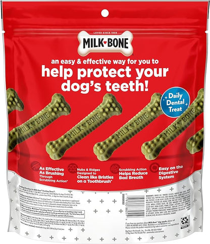 Milk-Bone Brushing Chews Daily Dental Dog Treats, Fresh Mint Flavor, Small/Medium, 25 Count