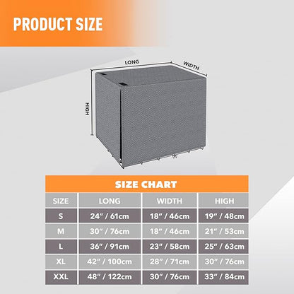 42 Inch Dog Crate Cover for Wire Cages Indoor Breathable Polyester Pet Kennel Cover Machine Wash & Dry Lagre XL (Cover Only)