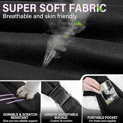 City & Cuddle Dog Carrier Sling for Small Dogs, Puppy Sling Carrier for 3-15 lbs Dog Cat with Zipper & Adjustable Strap Reduce Pain, Pet Sling Purse with Safety Harness Travel Pouch Carry Bag Black