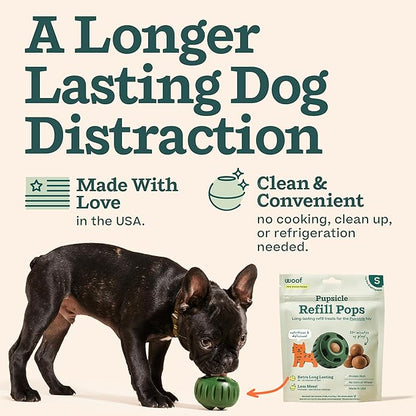 WOOF Pupsicle Refill Pops, Delicious Long Lasting Dog Treats, Pre-Made Pupsicle Refills for Dogs, Wholesome Ingredients, Low-Mess Chicken Pet Treats - Small Pops - 10 Count - 2 Pack