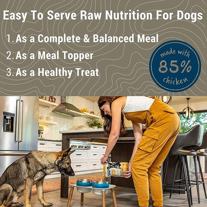 MONTANA DOG FOOD CO. Freeze-Dried Raw Chicken Recipe Dog Food – Grain-Free, High-Protein Meal or Topper, Made in USA with USA Ingredients -16 oz Bag