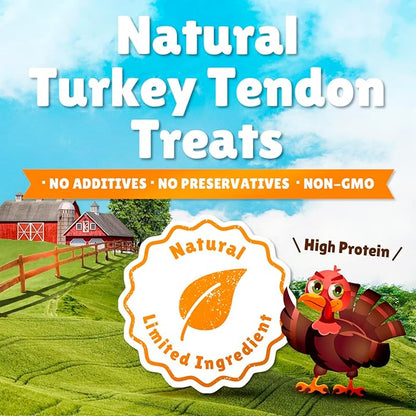 Gootoe Turkey Tendon Wrapped Chicken Stick  100% USA-Sourced, Natural Snack, Premium Training Chews, Hypoallergenic, Rawhide-Free, Reseal Value Bags, Size for Small Dogs, Twists (Medium) 6 Unit/Pack