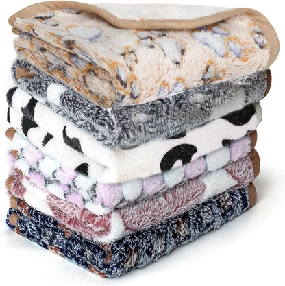 6 Pcs Washable Guinea Pig Blankets Absorbent Small Animal Fleece Bedding Cage Liners Reusable Pet Pee Pad Sleep Mat Pad Cover for Hamster Ferret Rabbit Chinchilla Hedgehog (24" x 47")