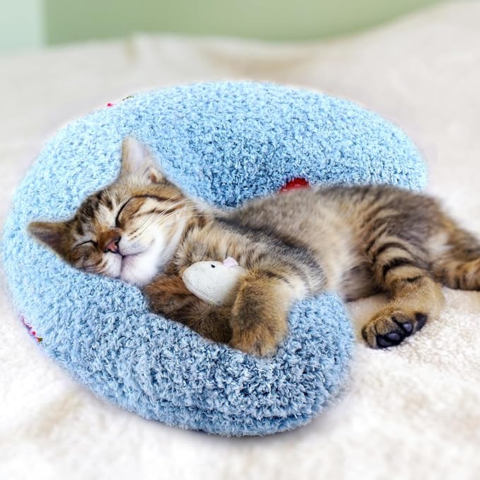 Mity rain Dog Pillow, Dog Calming Pillow Large 14.2" * 9.4", Anxiety Relief Pillow for Dog, Ultra Soft High Density Neck Pillow for Joint Relief Sleeping Improve, Pet Calming Pillow