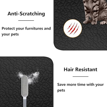 Waterproof Dog Blanket, Washable Anti-Slip Pet Couch Covers for Sofa,Pet Hair Resistant Blankets Bed Chair Furniture Couch Protector for Dogs-52x82,Black