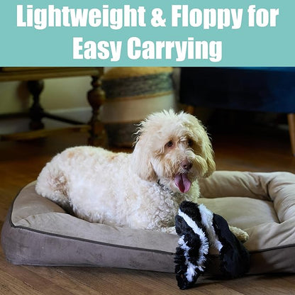 SPOT Skinneeez Skunk 23-Inch Stuffing-Free Plush Dog Toy – Realistic Design with 2 Squeakers – Durable, Soft Polyester for Medium & Large Dogs – Tug, Fetch & Shake Play – for Moderate Chewers