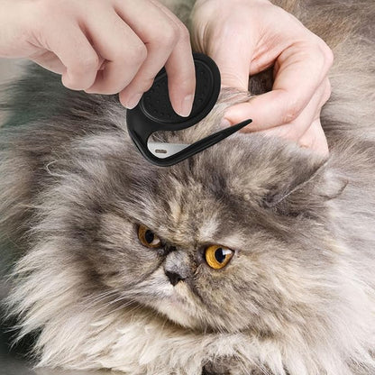 2PCS Flea Comb-Pet Knotting Comb, Tick Comb for Long Haired Pets- Remove Clumps Stainless Fine Tooth Dog Eye Comb Tear Stain Comb for Small Dogs Cat Pet Grooming Comb
