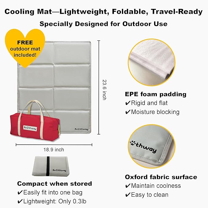 Dog Tent Cotton Fabric, Aluminum Poles and Camping Mat, Outdoor Weatherproof, Dog House Outdoor, Breathable with 2 Side Windows, Portable and Collapsible (Red, Small)