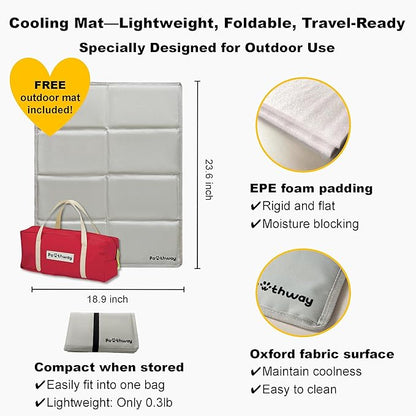 Dog Tent Cotton Fabric, Aluminum Poles and Camping Mat, Outdoor Weatherproof, Dog House Outdoor, Breathable with 2 Side Windows, Portable and Collapsible (Red, Small)