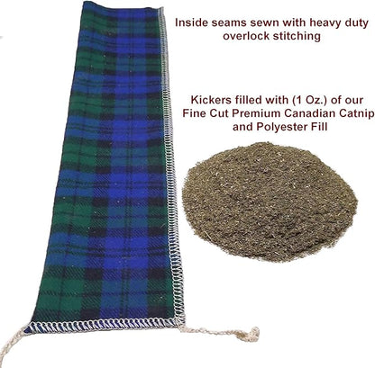 15" Catnip Cat Kicker Toys/Kitty Kick Sticks/Cat-Nip Kick Sticks (Turquoise) (Kickers Filled with 1 oz Premium Canadian Catnip)