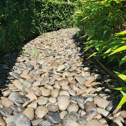 40lbs Natural River Rocks, 3"-4" Premium Pebbles for Garden and Landscape Design, Hand-Picked Smooth Stones for Fish Tank, Flower Pots, Indoor Water Fountains, Pathways, Backyard