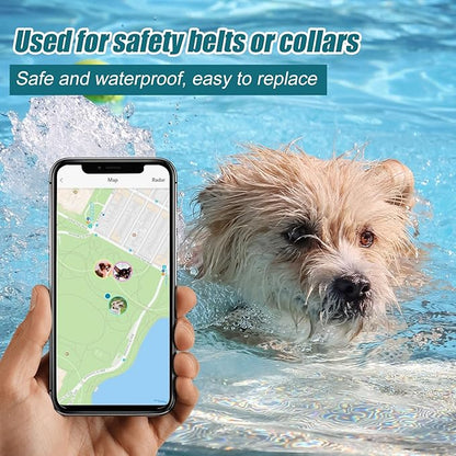 4pcs Collar Attachment Clips, GPS Dog Silicone Clips Accessories for Cat Pet Activity Replacement (Blue)