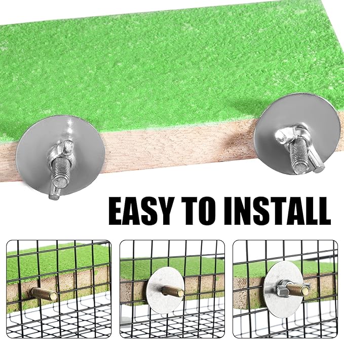 Reginary 12 Pcs Bird Perch Stand Toy Wood Parrot Stand Platform Colorful Paw Grinding Playground Rat Bird Cage Accessories for Pet Parrot Cockatiels Lovebirds, 6 Colors