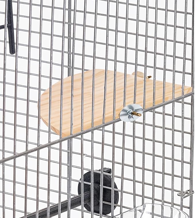 Bird Perch Platform Stand Wooden Parrot Perch Corner 5.9 Inches Fan Shape Playground Cage Accessories Parrot Stand Flat Perches for Bird Cages Corner Shelf for Birds Parrots Hamster Gerbil