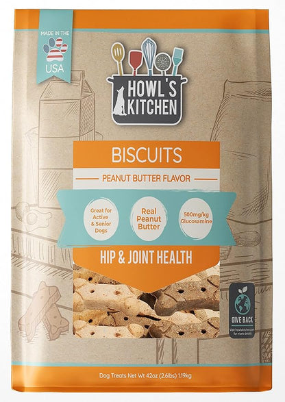 Howl's Kitchen Dog Treats, Biscuits, Peanut Butter