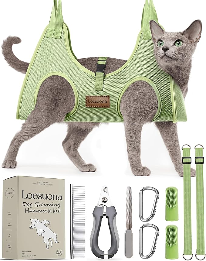 Dog Grooming Hammock  for Dogs Cat Grooming Hammock,Dog Sling for Nail Trimming with Dog Nail Clippers for Small Dogs,Dog Hammock for Nail Trim,Dog Hanging Harness for Nail Trimming