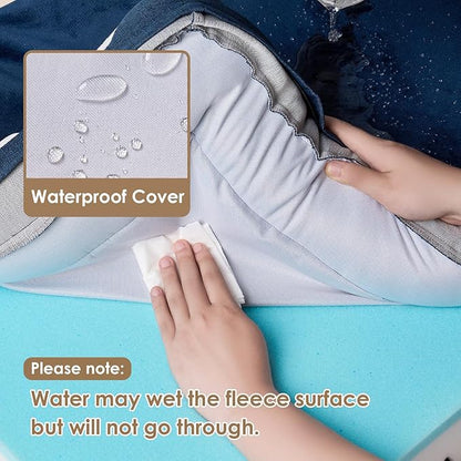 EHEYCIGA Orthopedic XL Dog Beds, Waterproof Memory Foam Dog Bed for Extra Large Dogs, Non-Slip Bottom and Egg-Crate Foam Big Dog Couch Bed with Washable Removable Cover, Navy