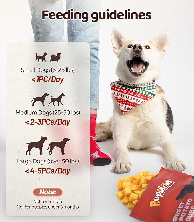 16OZ Sweet Potato Dog Training Treatsï¼_otato Cube Dog Training Treats Reward Snacks for Small Medium Large Dogsï¼ High Protein Dog Chewy Treats