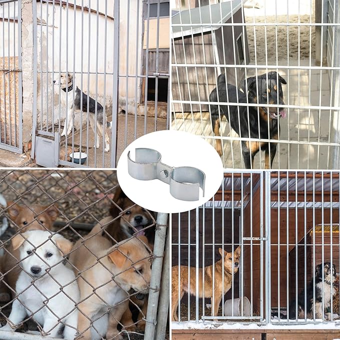 12 Packs 1 Inch Kennel Clamps, Saddle Clamps, dog kennel clamps, by GENHAKON