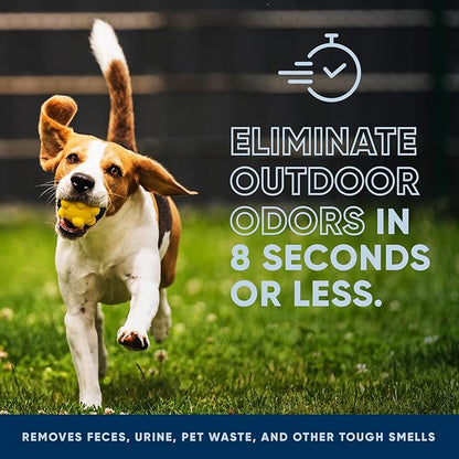 Eco Strong Outdoor Odor Eliminator | Outside Dog Urine Enzyme Cleaner  Powerful Pet, Cat, Animal Scent Deodorizer | Professional Strength for Yard, Turf, Kennels, Patios, Decks (Gallon with Sprayer)