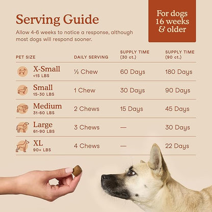 Fera Pets Probiotics for Dogs with Prebiotics and Postbiotics - Full Spectrum Gut Health Support - Promotes a Balanced Gut Microbiome - Boosts Immune Health - 90 Soft Chews