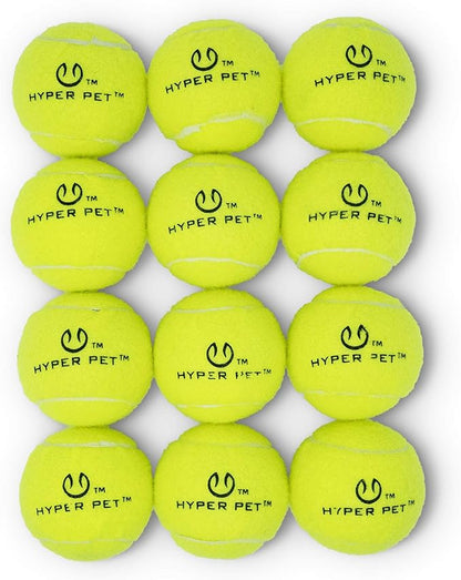 Hyper Pet Tennis Balls for Dogs - 12 Pack 2.5" for Exercise and Fetch, Interactive Toys, Great for Small Breeds