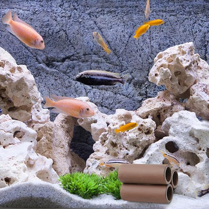 2 pcs Ceramic Fish Tank Accessories, Fish House, Aquarium Hideout, Swim Holes Aquatic, Aquarium Cave, Ceramic Decoration for Freshwater and Saltwater Fish Tank (Pipe)