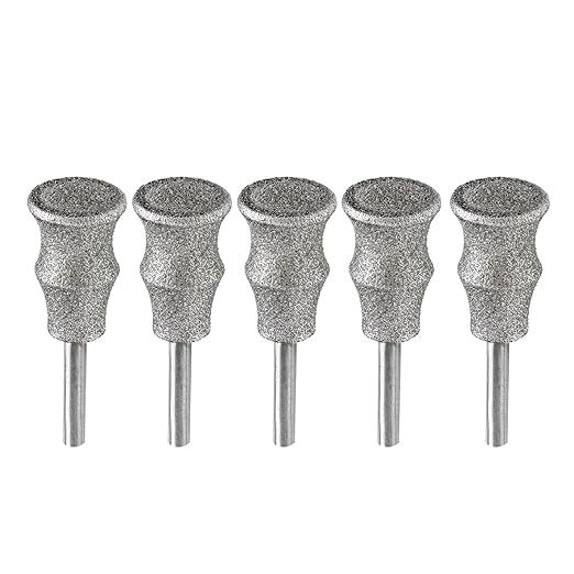 Diamond Rotary Pet Nail Grinder Replacement Heads Dog Nail Grinder Bit-BGTEC 5PCS 1/8" Diamond Replaceable Tip for Pet Claw Grooming(B)