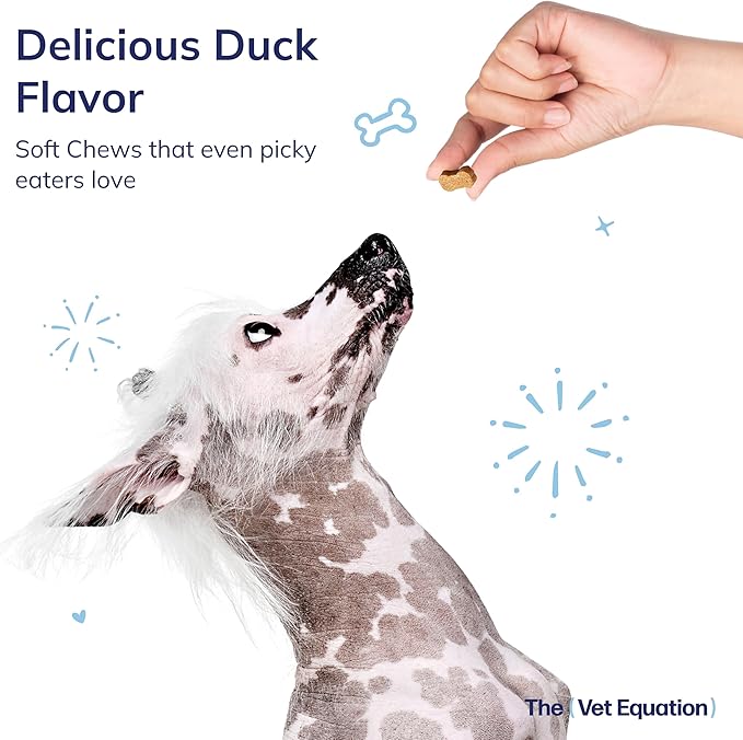 Joints & Mobility Support for Dogs  Duck-Flavored, 90 Chews  with Glucosamine, Chondroitin & Hyaluronic Acid  Supports Joint Health, Cartilage & Flexibility for Active Mobility