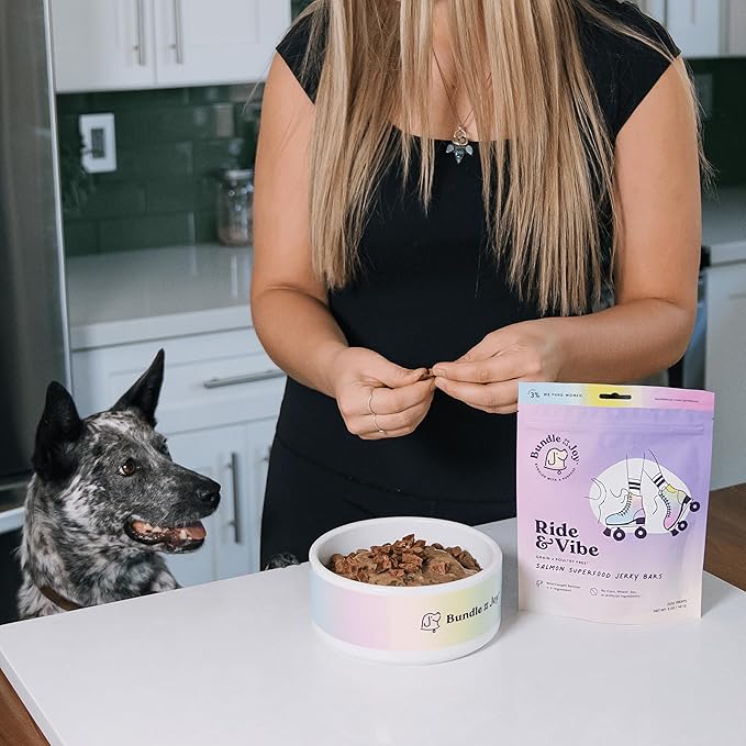 Bundle x Joy Ride & Vibe Dog Treats, Wild Caught Salmon Jerky, Snack Bars, Puppy Training Treats, Natural Superfood, Grain, Corn, Poultry & Soy Free, 5oz