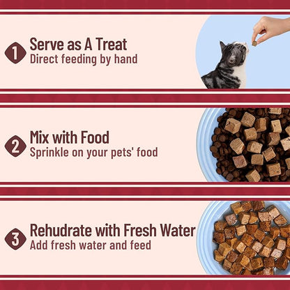Just Try 8.82 oz Freeze Dried Beef Liver Raw Dog Treats & Cat Treats, Single Ingredient, Health Training Treats or Meal Food Topper, High Protein, Grain Free, Gluten Free, Rich in Iron & Vitamin A