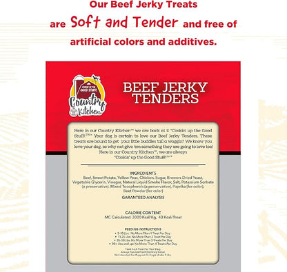 Beef Jerky Tender Dog Treats, High Protein, Low Fat, No Artificial Colors, 32 oz