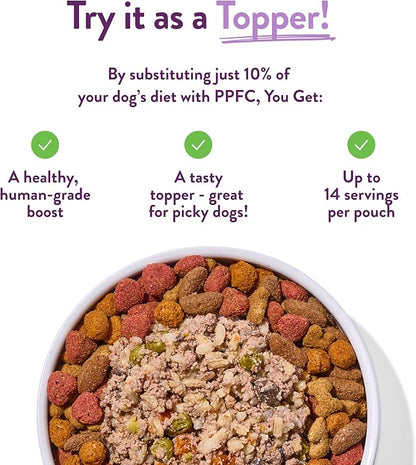 Portland Pet Food Company Winnie's Lamb N' Rice Fresh Dog Food Pouches, Wet Pet Meal Topper Mixers & Meals - Large & Small Dogs, Puppy to Seniors - Human-Grade, Gluten-Free - Made in The USA - 8 Pack