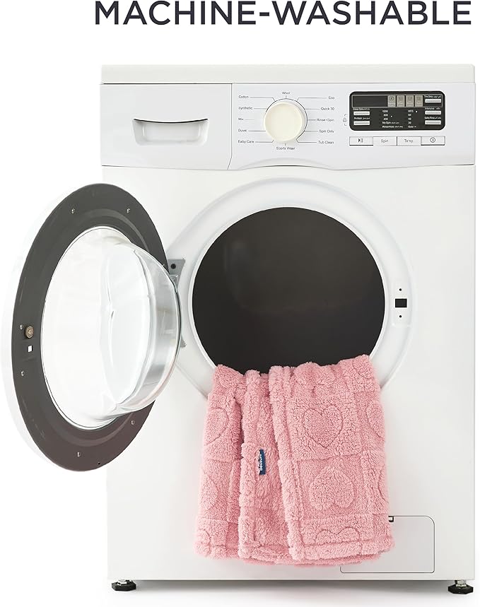 Bedsure 1 Pack 2 Dog Blankets for Small Dogs - 2pcs Washable Fluffy Fuzzy Puppy Cat Blanket with Premium 300GSM Coral Fleece Soft for Pet Kitten Doggy Doggy, Pink